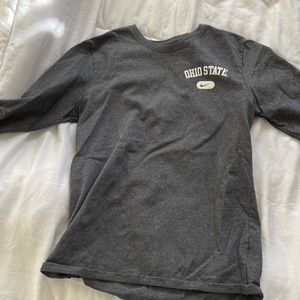 Grey Ohio State Long-Sleeved Nike Shirt, Size M